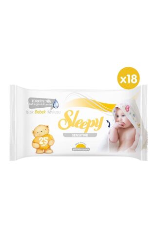 Sensitive Islak Bebek Havlusu 18X25 (450 Yaprak)