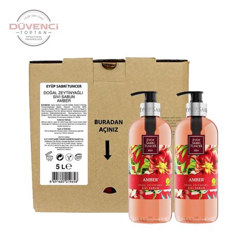 Eyüp Sabri Tuncer Amber Doğal Zeytinyağlı Sıvı Sabun Seti 6 Litre