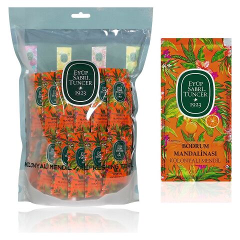 Eyüp Sabri Tuncer Bodrum Mandalinası Kolonyalı Mendil 150'LI (Küçük Boy)