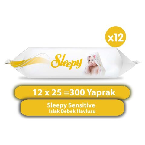 Sleepy Sensitive Islak Bebek Havlusu 12 x 25 (300 Yaprak)