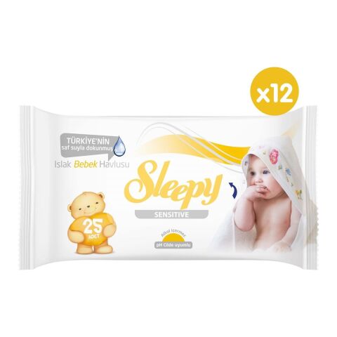 Sleepy Sensitive Islak Bebek Havlusu 12 x 25 (300 Yaprak)