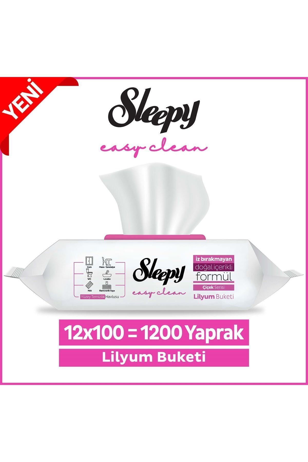Sleepy Lilyum Buketi Yüzey Temizlik Havlusu 100' lü X 12