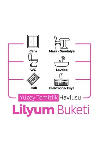 Sleepy Lilyum Buketi Yüzey Temizlik Havlusu 100' lü X 12