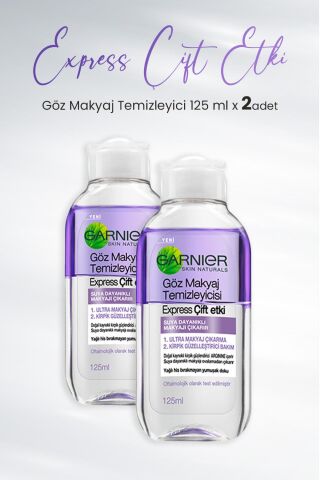 Garnier Göz Makyaj Temizleyici Express Çift Etki 125 ml x 2 Adet