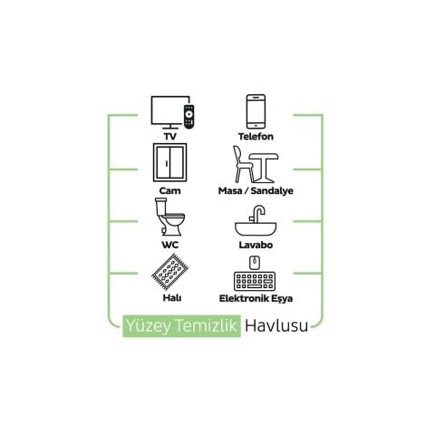 Sleepy Ananas Yüzey Temizleme Havlusu (100 yaprak x 2 paket), ROSIE Oda Kokusu