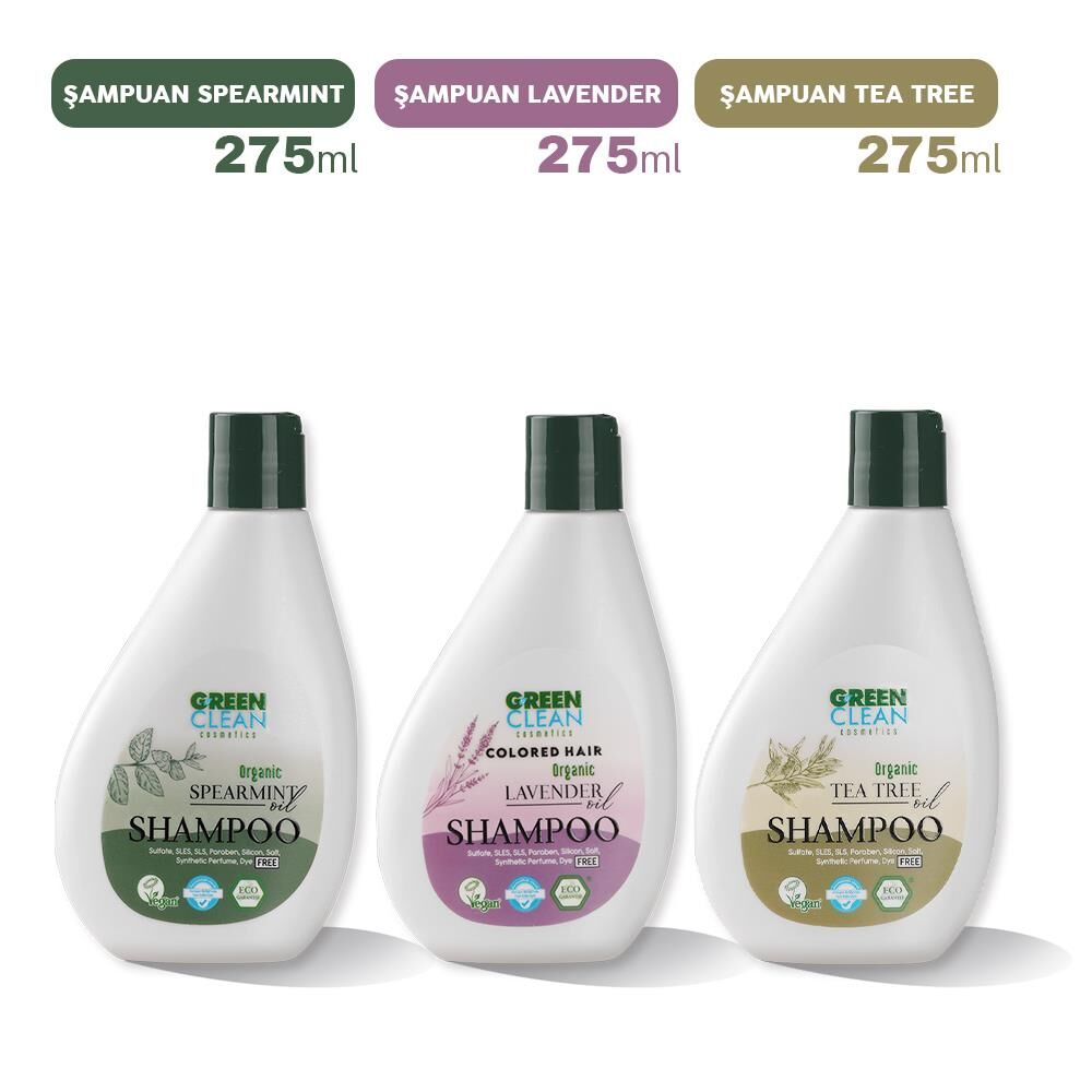 Green Clean Şampuan Spearmint, Lavender ve Tea Tree 275 ml