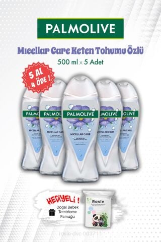 5 AL 4 ÖDE Mıcellar Care Keten Tohumu Özlü 500 ML Duş Jeli ve ROSIE
