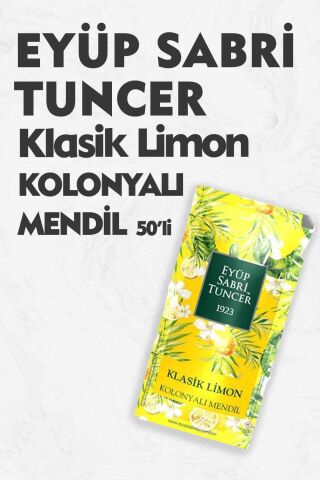 Eyüp Sabri Tuncer Klasik Limon Kolonyalı Mendil 50'li