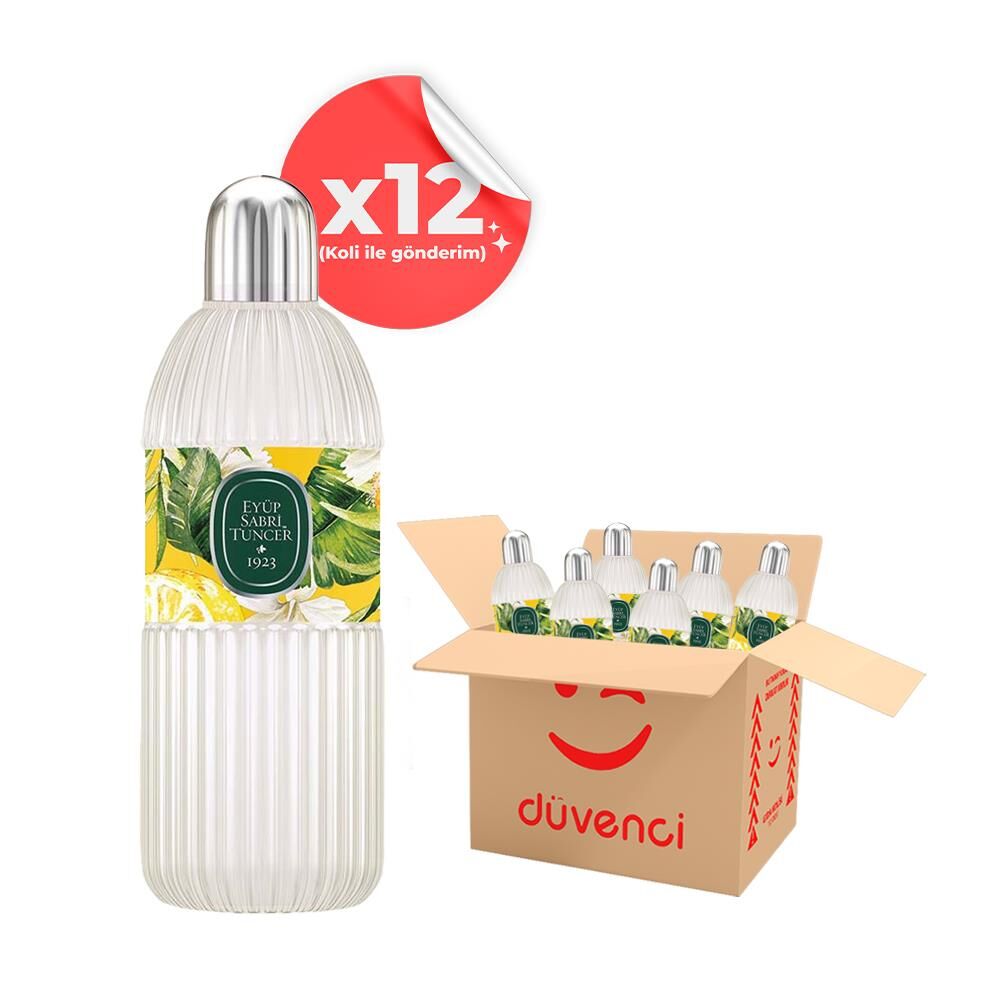 Eyüp Sabri Tuncer Klasik Limon Kolonyası 80 Derece Silindir Cam Şişe 400 ml x 12
