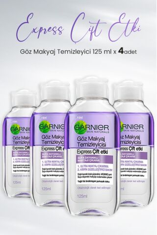 Garnier Göz Makyaj Temizleyici Express Çift Etki 125 ml x 4 Adet