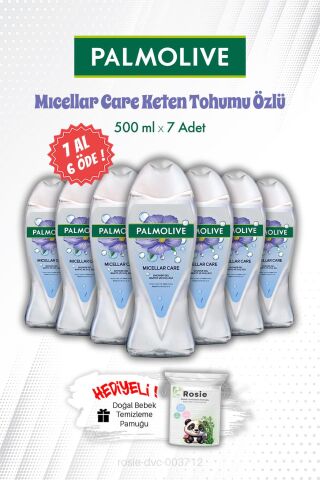 Palmolive 7 AL 6 ÖDE Mıcellar Care Keten Tohumu Özlü 500 ML Duş Jeli ve ROSIE