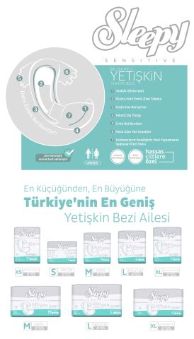 Sleepy Xl 50''li Vücut Temizleme Mendili X 7 ve Medium Yetişkin Bezi 16' lı, Rosie Hediyeli