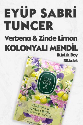 Eyüp Sabri Tuncer Büyük Boy Kolonyalı Mendil Verbana ve Zinde Limon 30 Adet