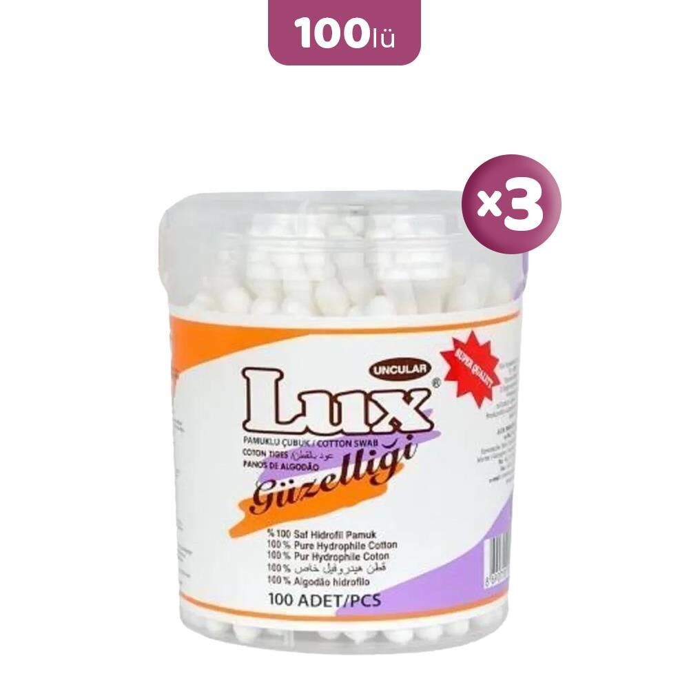 Lux Pamuk Çubuğu 100' lü x 3