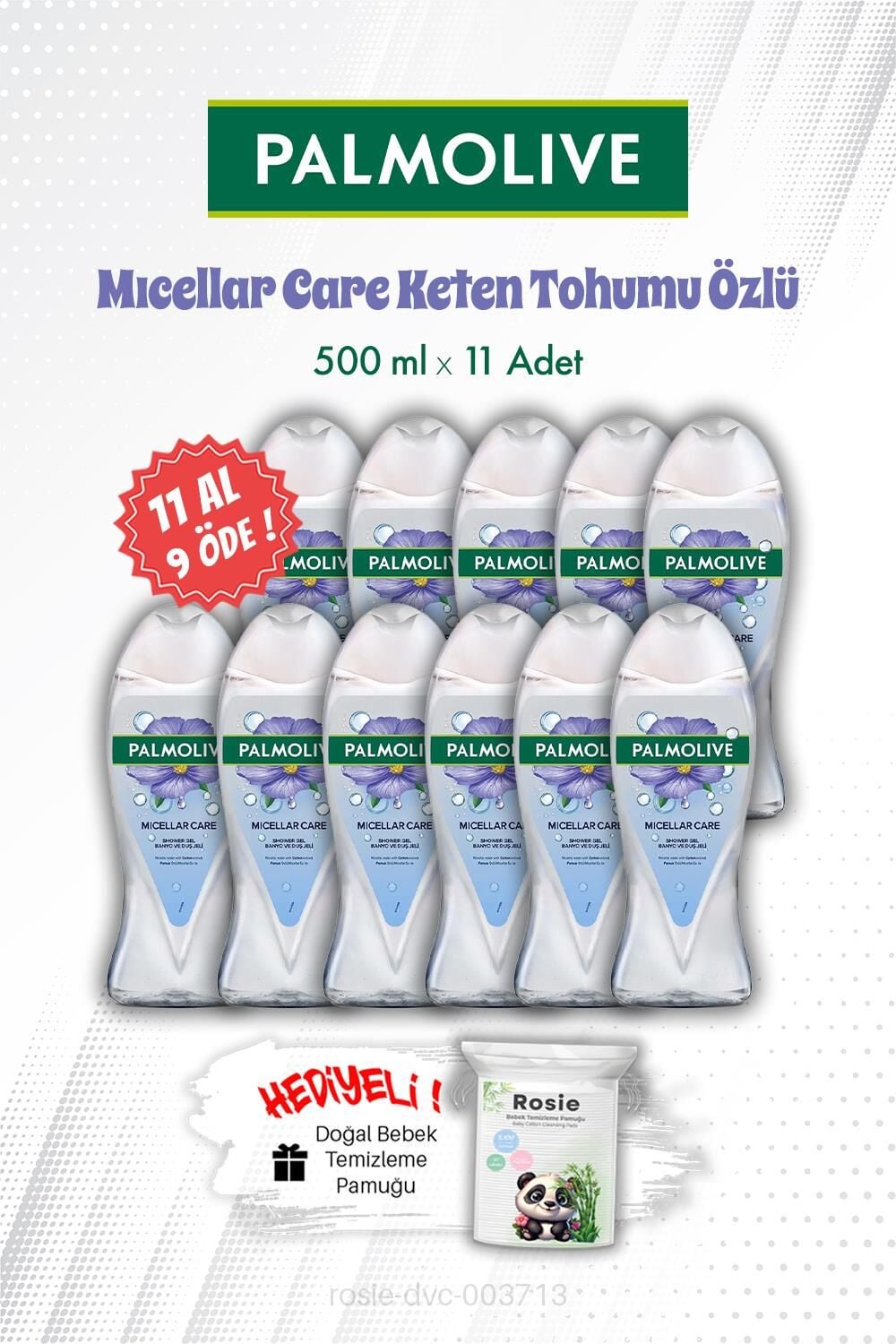 Mıcellar Care Keten Tohumu Özlü 500 ML Duş Jeli 11 AL 9 ÖDE ve ROSIE