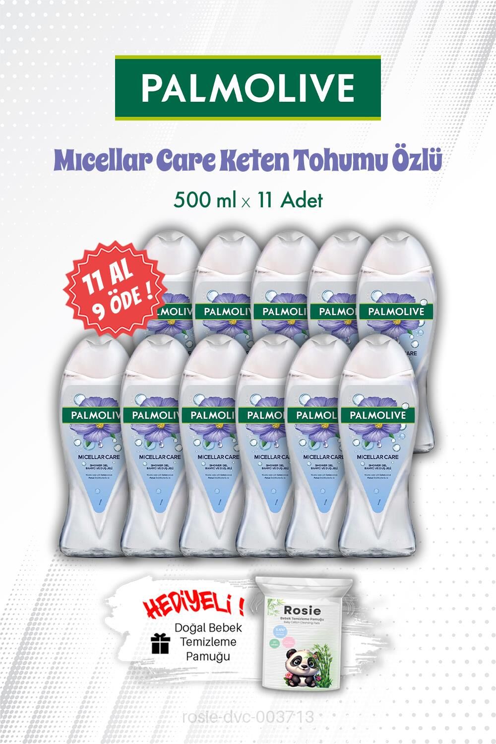 Mıcellar Care Keten Tohumu Özlü 500 ML Duş Jeli 11 AL 9 ÖDE ve ROSIE