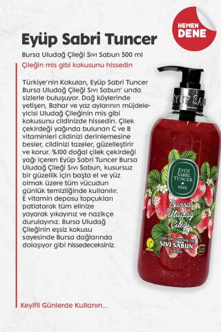 Eyüp Sabri Tuncer Bursa Uludağ Çileği Sıvı Sabun 500 ml