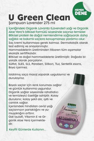 Green Clean Şampuan Lavender 275 ml