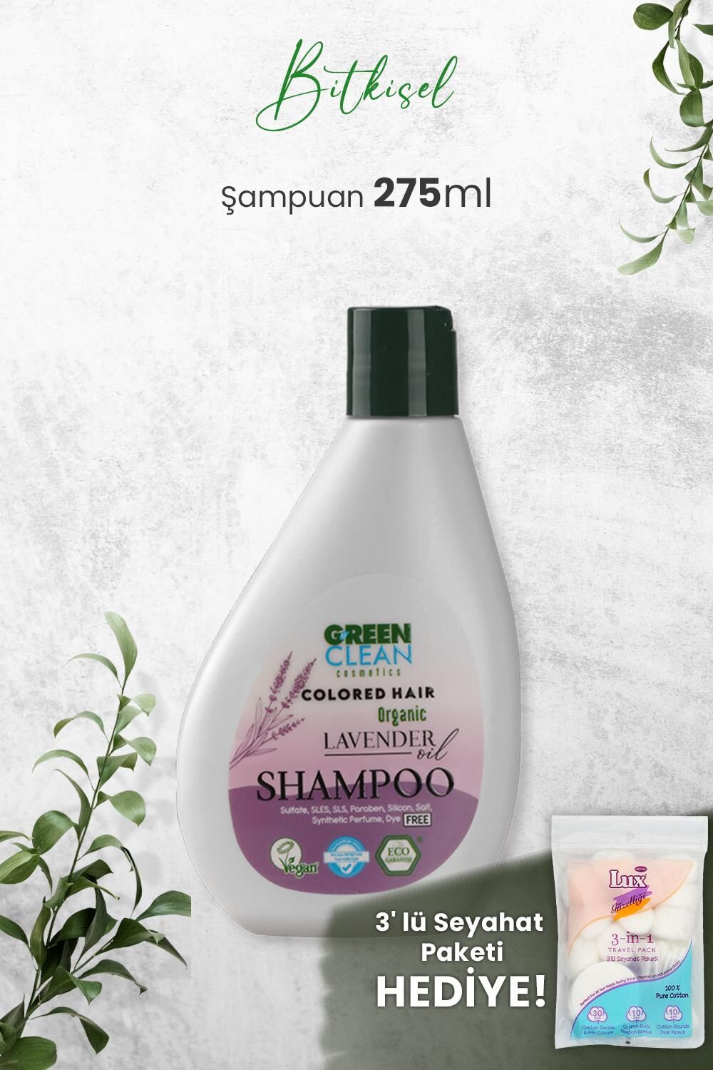 Green Clean Şampuan Lavender 275 ml ve Hediyeli