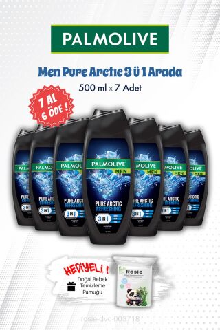 Palmolive 7 AL 6 ÖDE Men Pure Arctıc 3'ü 1 Arada 500 ML Duş Jeli ve ROSIE