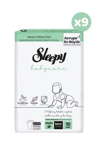 Sleepy Babycare Bebek Bakım Örtüsü 10 Adet x 9