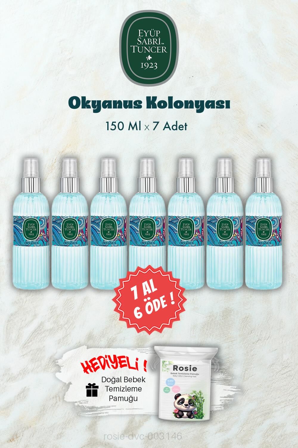 Okyanus Kolonyası 150 ML 7 AL 6 ÖDE ve ROSIE Hediye