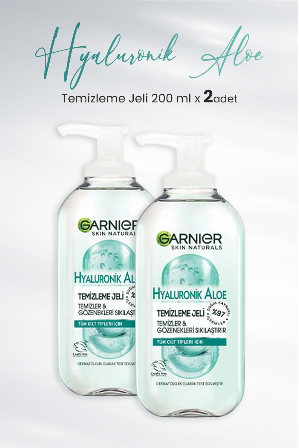 Garnier Temizleme Jeli Hyaluronik Aloe 200 ml x 2 Adet