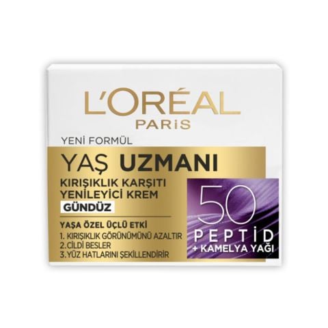 L'Oreal Paris Yaş Uzmanı 50 Kırışıklık Karşıtı Sıkılaştırıcı Gündüz Bakım Kremi