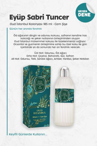 Eyüp Sabri Tuncer Oud İstanbul Kolonyası 185 ml - Cam Şişe