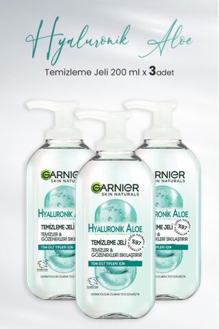 Garnier Temizleme Jeli Hyaluronik Aloe 200 ml x 3 Adet