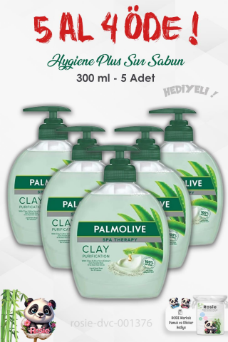 Palmolive 5 AL 4 ÖDE Spa Therapy Clay Purification Sıvı Sabun 300 ml ve ROSIE