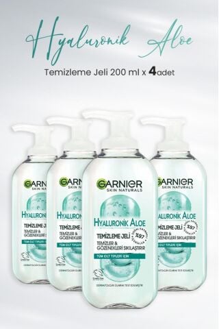 Garnier Temizleme Jeli Hyaluronik Aloe 200 ml x 4 Adet