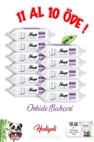 11 Al 10 Öde Sleepy 100' lü Orkide Bahçesi ve Rosie Pamuk