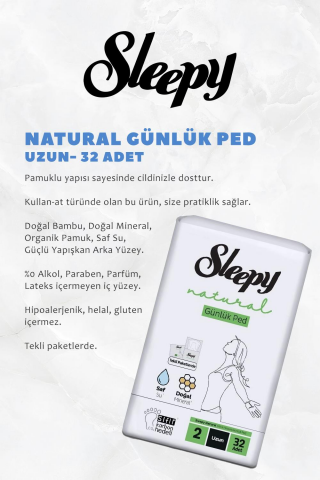 Sleepy Natural Ultra Hassas Hijyenik Ped  3'lü, Sensitive Mendil Cep Boy 25' li ve ROSIE
