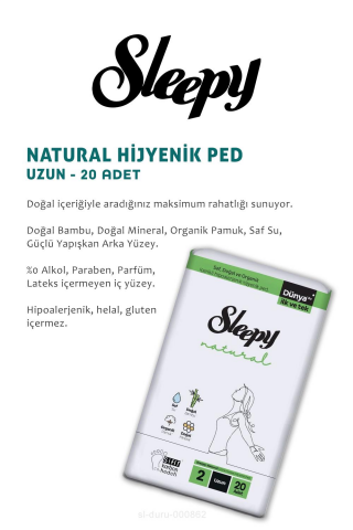 Sleepy Natural Ultra Hassas Hijyenik Ped  3'lü, Sensitive Mendil Cep Boy 25' li ve ROSIE