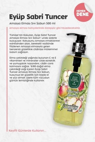 Eyüp Sabri Tuncer Amasya Elması Sıvı Sabun 500 ml