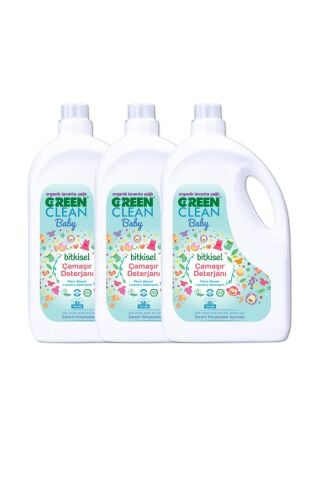 Green Clean Organik Lavanta Yağlı Baby Bitkisel Sıvı Çamaşır Deterjanı 2,75l 3'lü