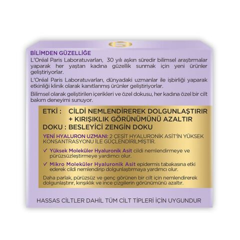 Loreal Paris Hyaluron Uzmanı Nemlendirici Krem Gece 50 ml