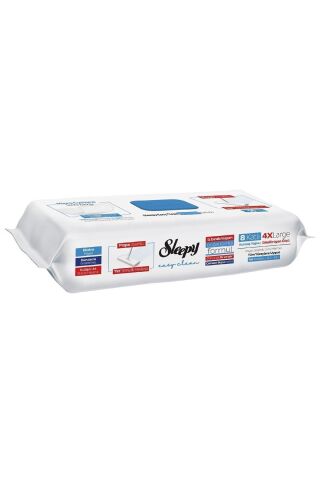 Beyaz Sabun, Arap Sabun ve Çamaşır Suyu Katkılı 4 XLarge Mopa Uyumlu Temizlik Havlusu 50 Yaprak,