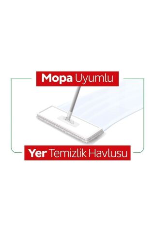 Beyaz Sabun, Arap Sabun ve Çamaşır Suyu Katkılı 4 XLarge Mopa Uyumlu Temizlik Havlusu 50 Yaprak,