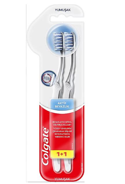 Colgate Aktif Beyazlık 2'li Yumuşak Diş Fırçası