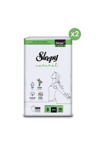 Natural Ultra Hassas Hijyenik Ped Gece 36 Adet Ped