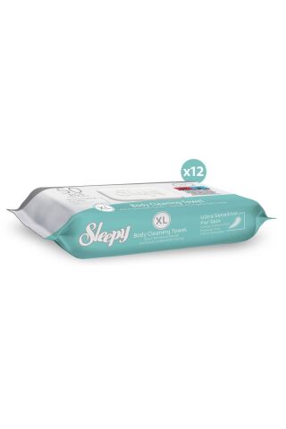 Sleepy Vücut Temizleme Mendili Xl 50''li X 12