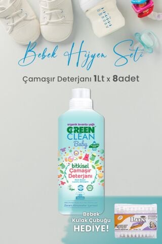 U Green Clean Baby Çamaşır Deterjanı 1 L x 8 Adet ve Hediyeli