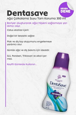 Dentasave Cistus Tam Koruma Çalkalama Suyu 300 ml