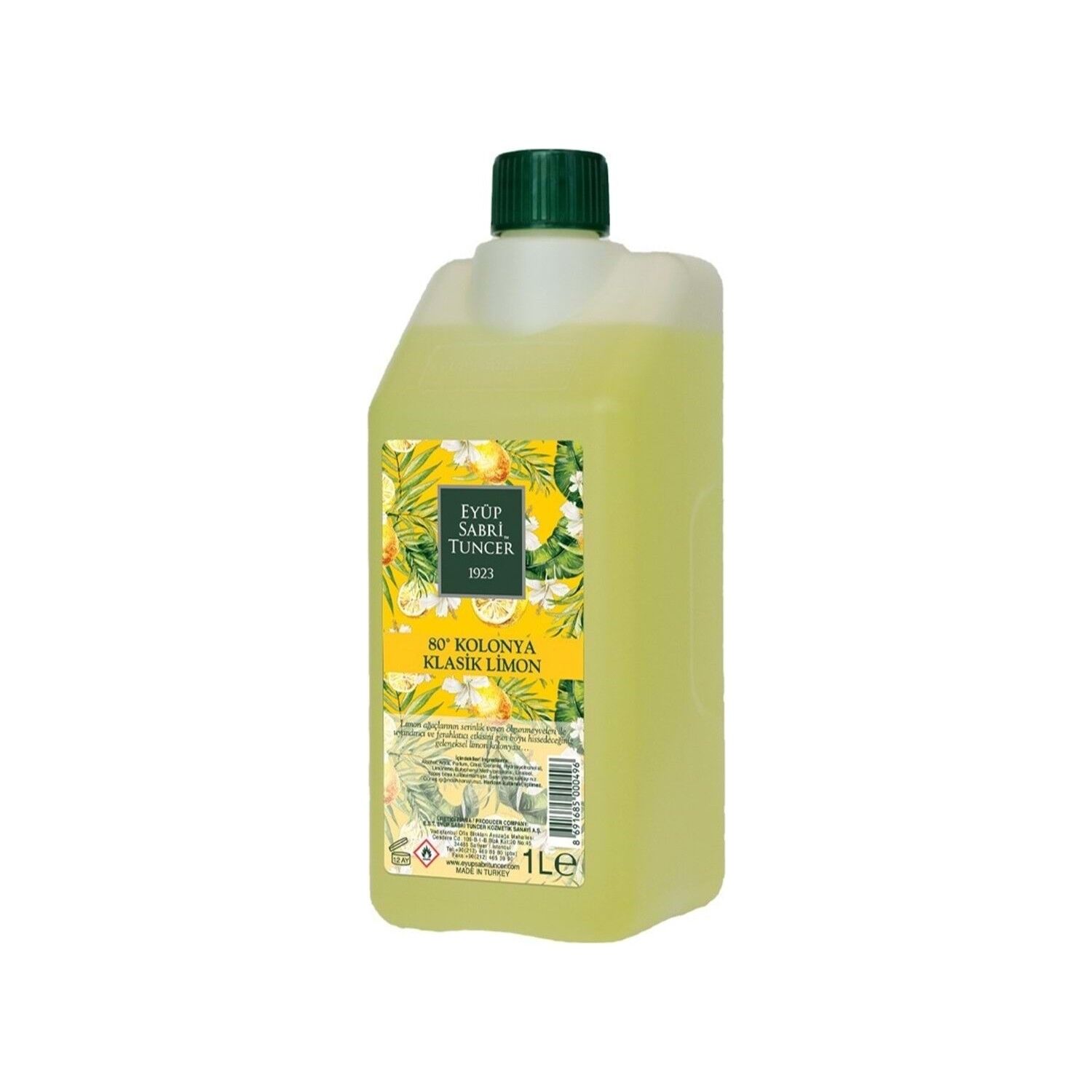 Eyüp Sabri Tuncer Klasik Limon Kolonyası Yedek Şişe 1 Litre
