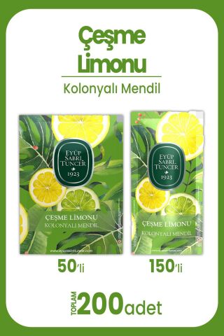 Eyüp Sabri Tuncer Çeşme Limonu Kolonyalı Mendil Seti