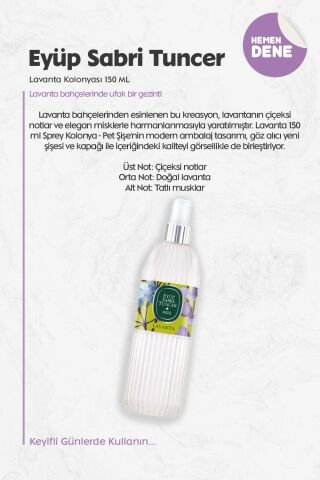 Eyüp Sabri Tuncer Lavanta Kolonyası 150 ML