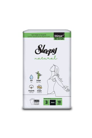 Natural Ultra Hassas Hijyenik Ped Gece 18'li