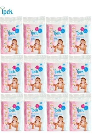 İpek Bebek Temizleme Pamuğu 720 Adet (12x60)